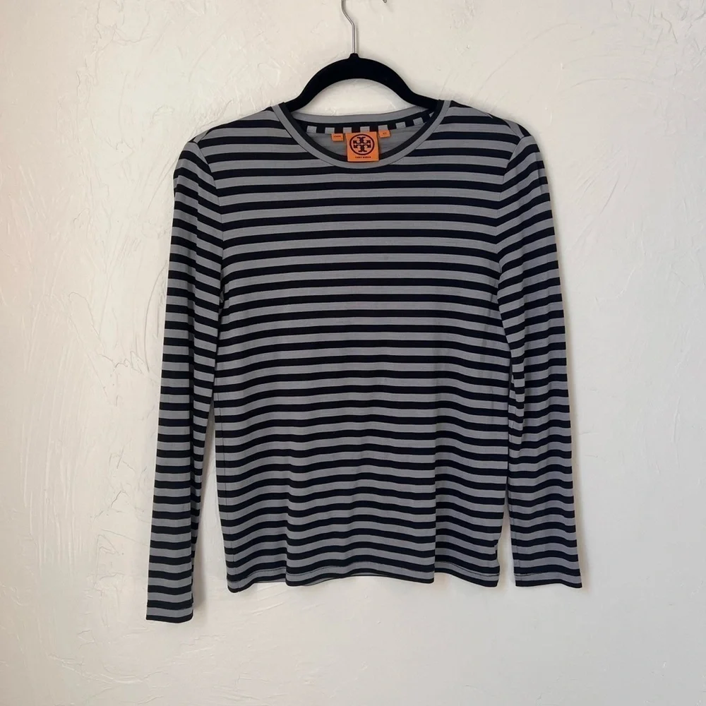 Tory Burch long sleeve striped crewneck t-shirt size XS